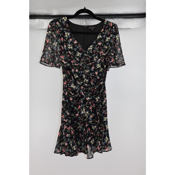 Shinestar Floral Flutter Sleeve Dress Size S Women's - Picture 1 of 4